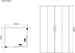 Grossman  Душевой уголок Fly GR-7010 – фотография-7